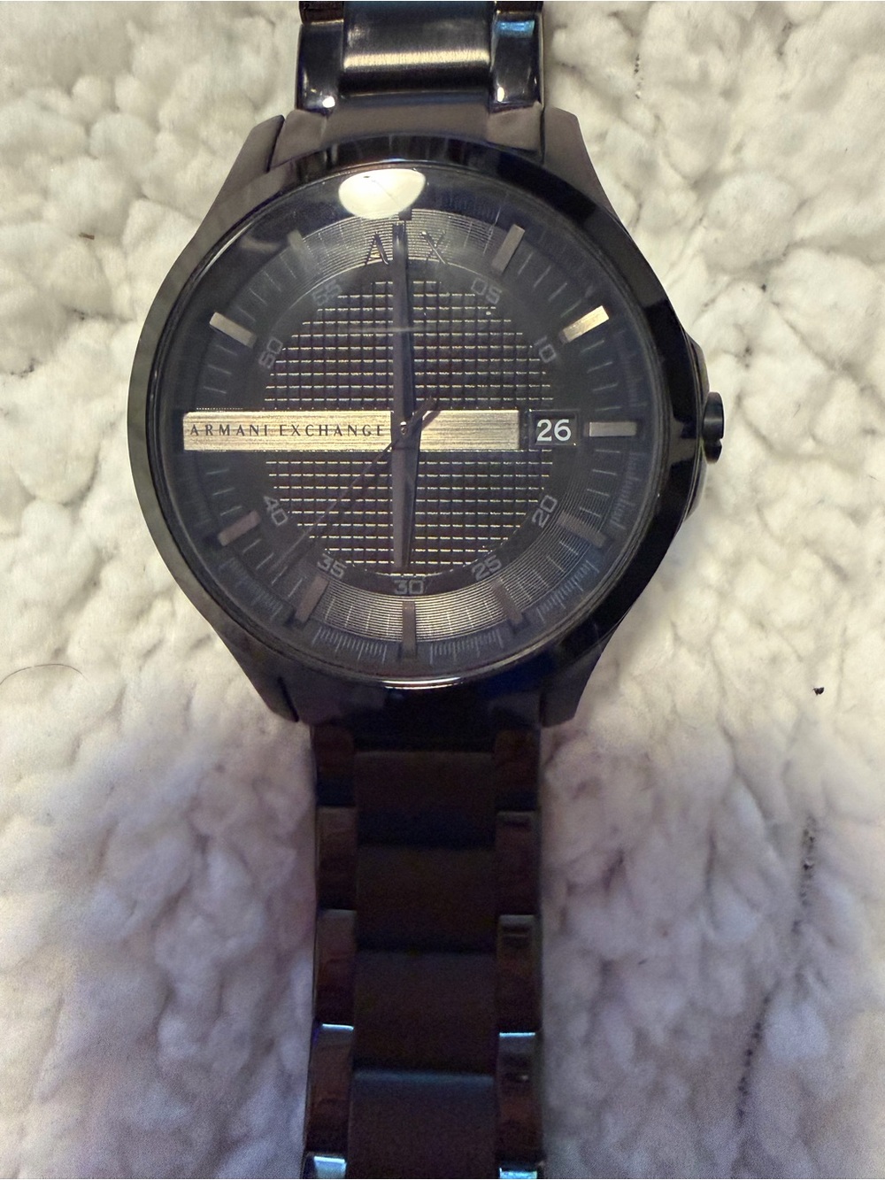 Armani Exchange Black Ion-Plated Men’s Bracelet Watch
